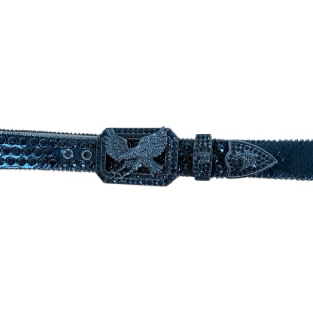 DNA Belt -‎ Eagle - Black & Black Stones sz Small
